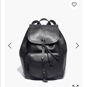 Madewell Transport Rucksack Black leather backpack